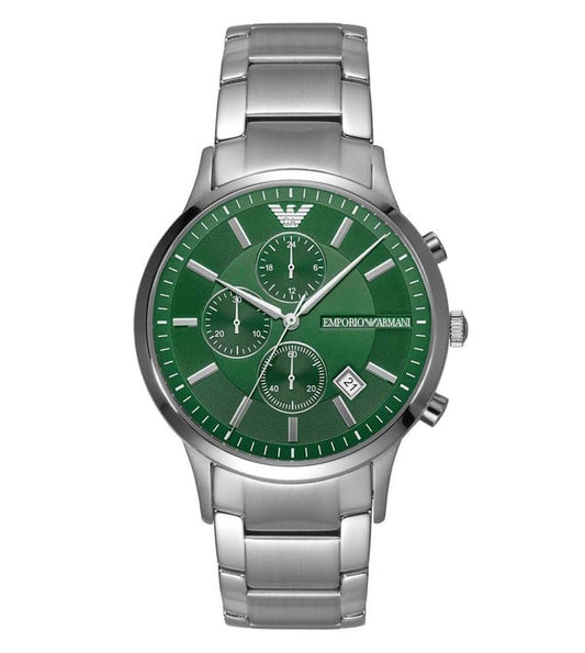 Emporio Armani Chronograph Stainless Steel Green Dial Men's Watch AR11507
