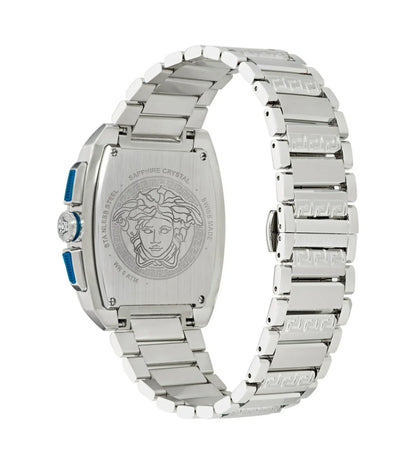 Versace Dominus Stainless Steel Rectangular Dial Quartz Men Watch - VE6H00423