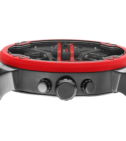 Diesel Mr. Daddy 2.0 Gunmetal Dial All Red Chronograph Men's Watch DZ7370