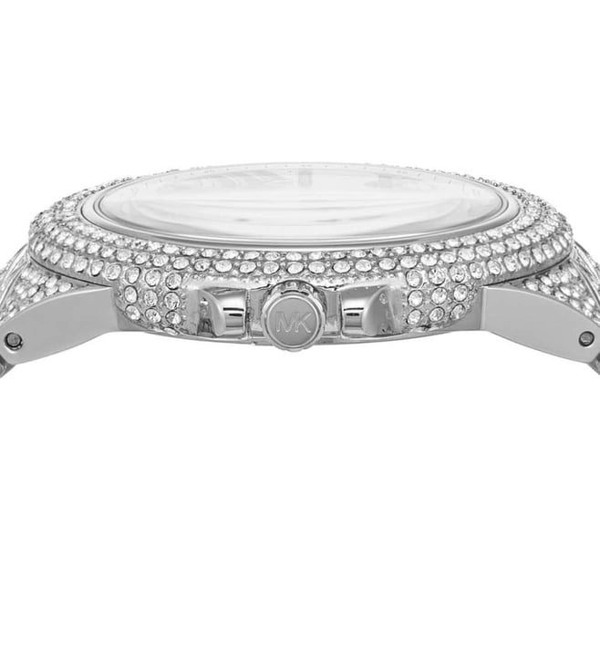 Michael Kors Camille Pavé White Dial Silver Women's Watch - MK4803