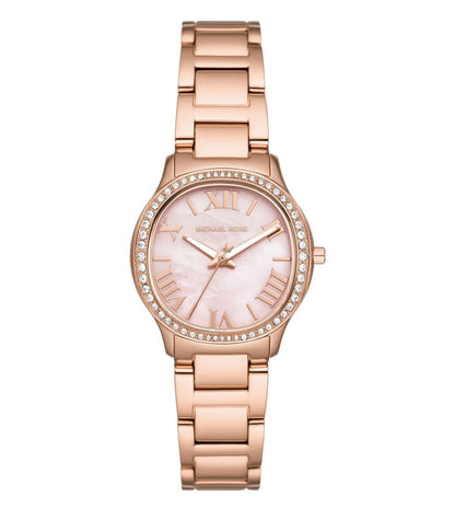 Michael Kors Mini Sage Pavé Pink MOP Dial Rose Gold Women's Watch - MK4823