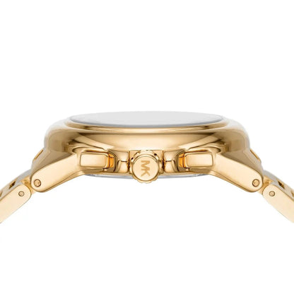 Michael Kors Oversized Camille Chronograph White Dial Gold Women's Watch - MK7270