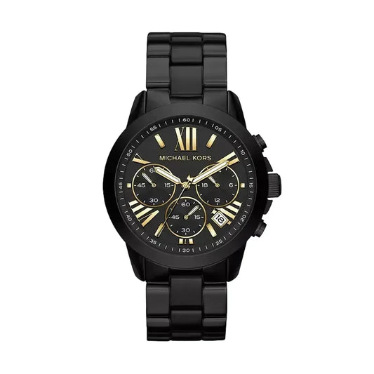 Michael Kors Brecken Chronograph Black Stainless Steel Watch - MK6302