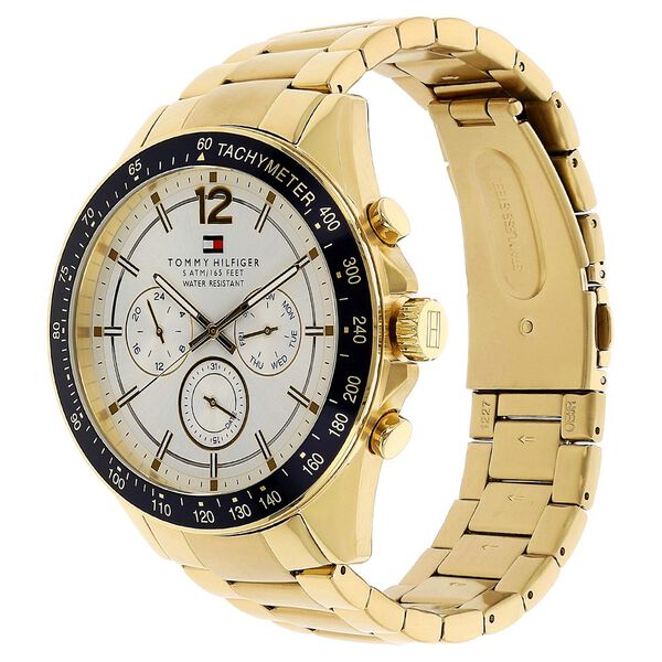 Tommy Hilfiger Luke Multifunction White Dial Gold Men's Watch - 1791121