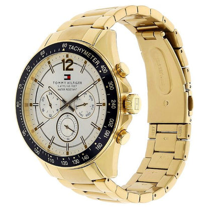 Tommy Hilfiger Luke Multifunction White Dial Gold Men's Watch - 1791121