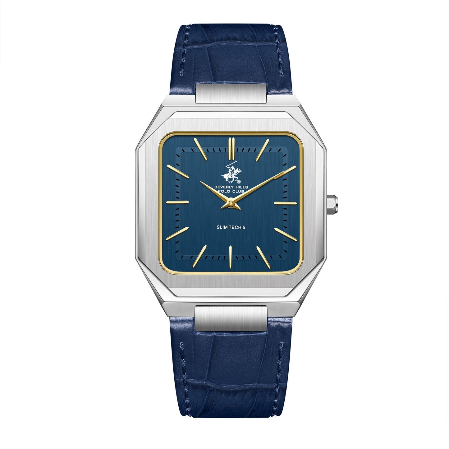Beverly Hills Polo Club Slim Tech 5 Blue Dial Silver Watch BP3865X.399
