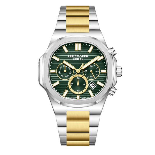 Lee Cooper Gauthier Multifunction Green Dial Two Tone Watch - LC08272.270