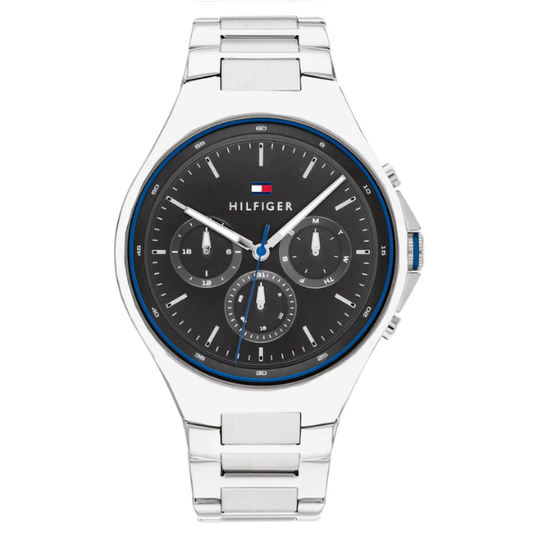 Tommy Hilfiger Justin Chronograph Gray Dial Silver Steel Strap Watch For Men 1792054
