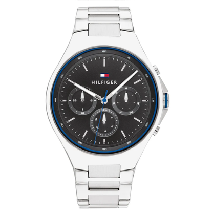 Tommy Hilfiger Justin Chronograph Gray Dial Silver Steel Strap Watch For Men 1792054