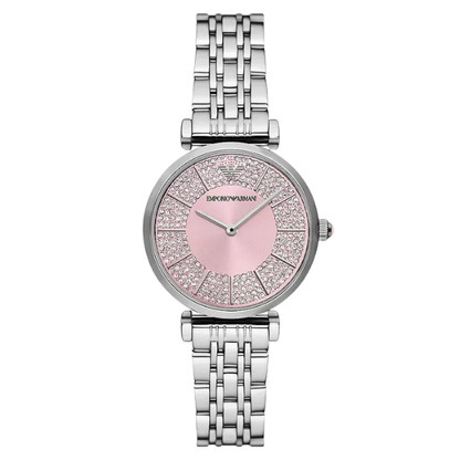 Emporio Armani Gianni T-Bar 32mm Ladies Watch Pink AR11686