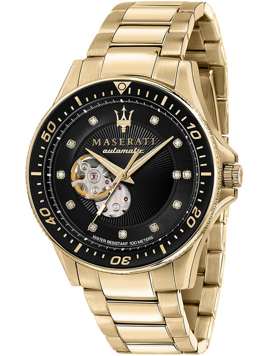 Maserati Sfida Black/Yellow Gold-Toned Men's Watch R8823140003