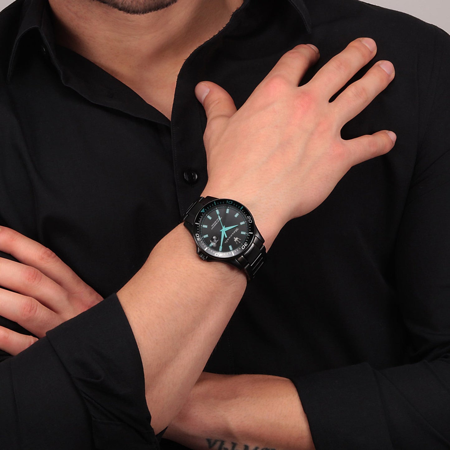 Maserati Sfida Analog Black Dial Men's Watch R8853144001