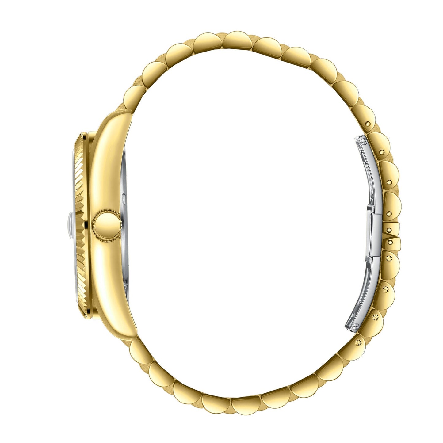 Slazenger Classic Day Date Window Sunray Silver Dial Gold Watch - SL.09.2583.1.130