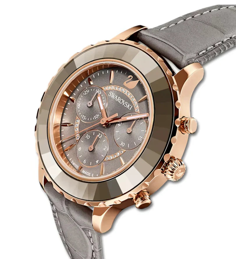 Swarovski Stella Flower Motif Starry Dial Rose Gold Tone Women's Watch 5452495