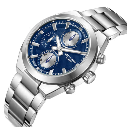 Lee Cooper Rodrigue Multifunction Blue Dial Silver Watch - LC08294.390