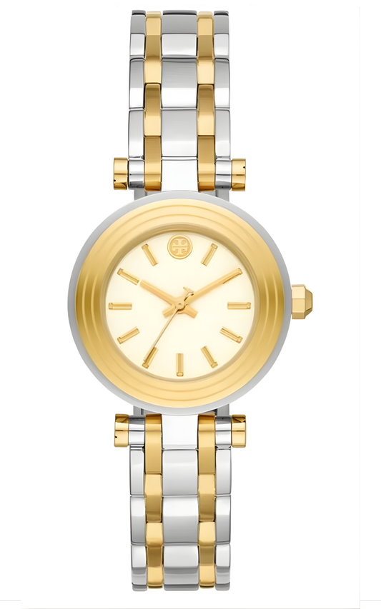 Tory Burch Gold Tone St Steel Ivory Dial Women's Watch TBW9013