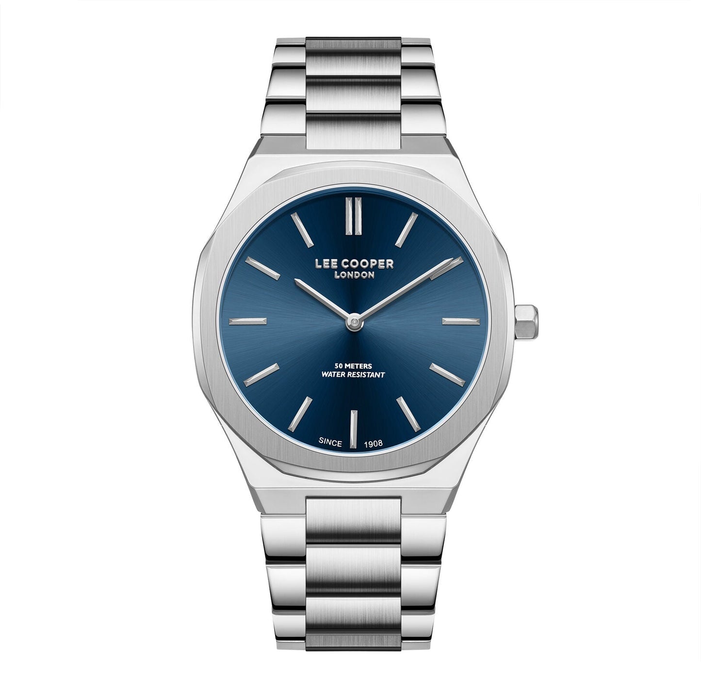 Lee Cooper Classic Blue Dial Silver Watch - LC08275.390