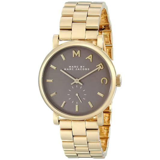 Marc By Marc Jacobs Baker Grey Dial Gold Plated Watch MBM3281