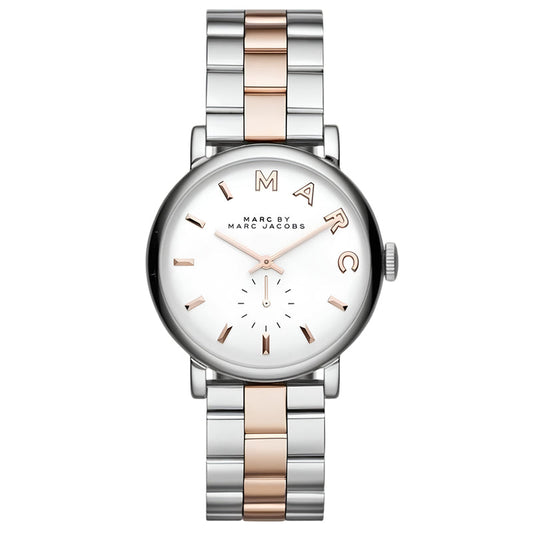 Marc By Marc Jacobs Baker Gold Markers Silver Watch - MBM3312