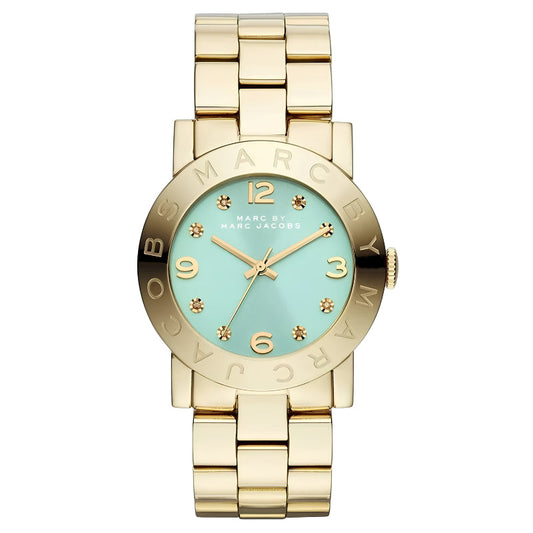 Marc By Marc Jacobs Amy Blue Gold Tone Watch - MBM3301
