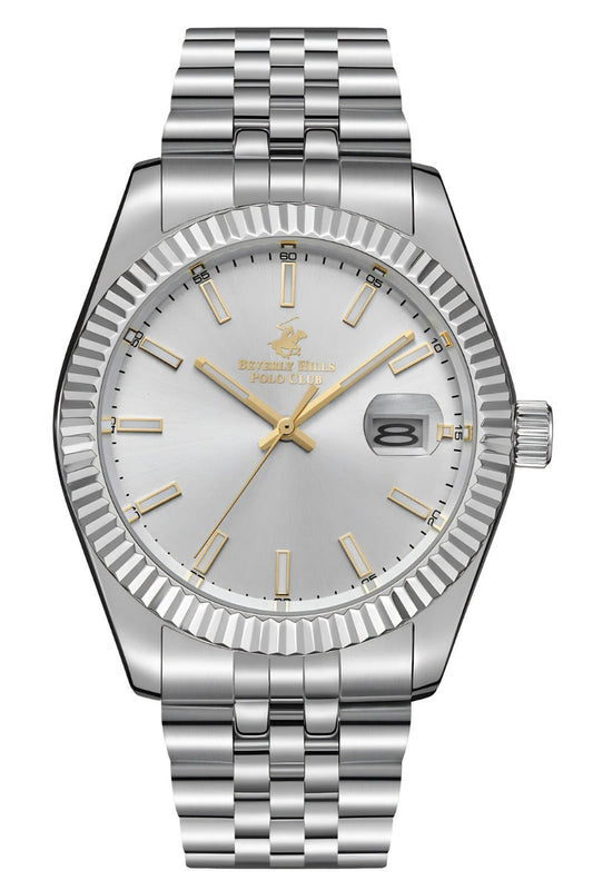 Beverly Hills Polo Club Classy All Silver Date Watch BP3018X.331