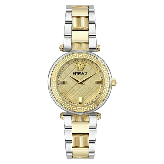 Versace Reve Gold Dial Two-Tone Steel Strap Swiss Movt Women's Watch - VE8B00324