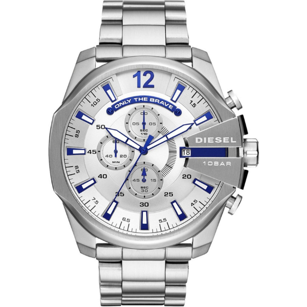 Diesel Mega Chief Chrono All Silver Men's Watch DZ4477