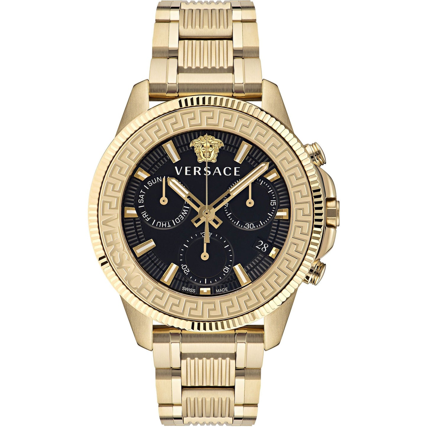 Versace Greca Action Gold Chronograph Men's Watch VE3J00622