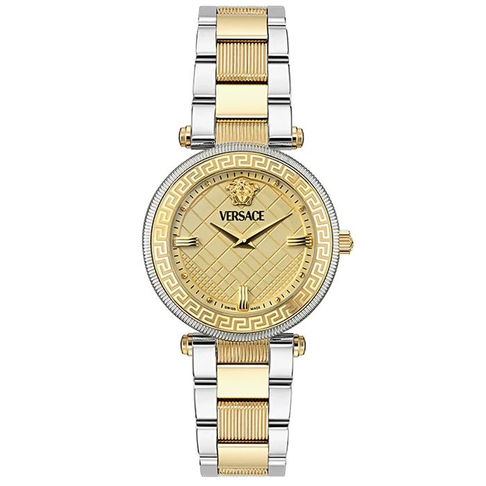 Versace Reve Gold Dial Two-Tone Steel Strap Swiss Movt Women's Watch - VE8B00324