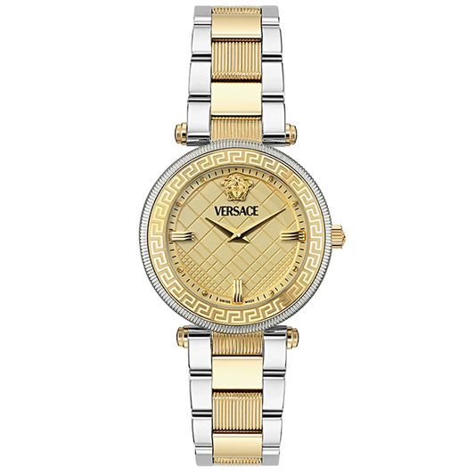 Versace Reve Gold Dial Two-Tone Steel Strap Swiss Movt Women's Watch - VE8B00324