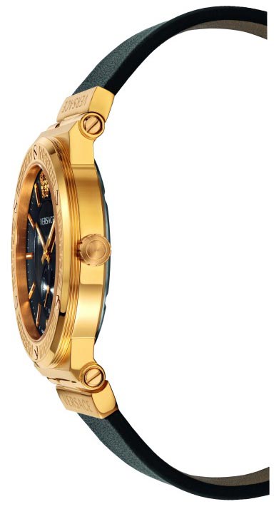 Versace Greca Black Leather Men's Watch VEVI00220