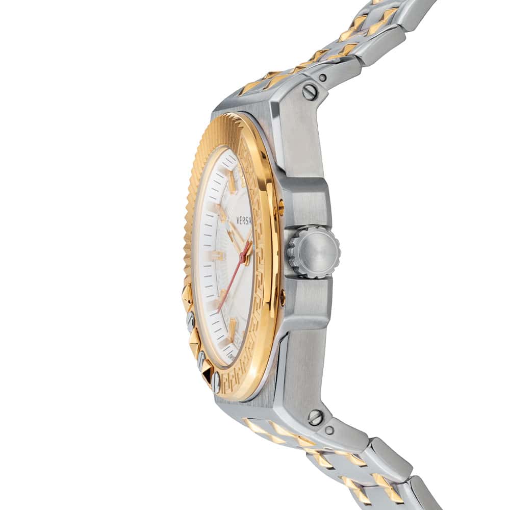 Versace Chain Reaction Quartz Silver Dial Men's Watch - VEDY00519