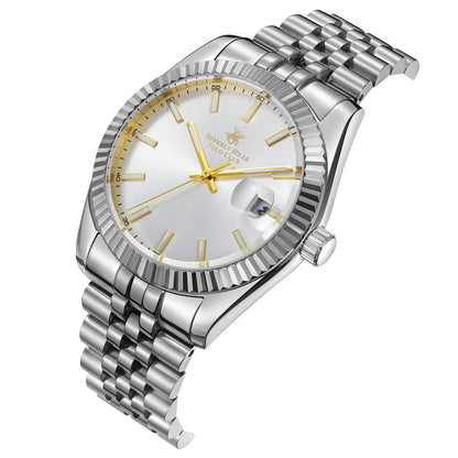 Beverly Hills Polo Club Classy All Silver Date Watch BP3018X.331
