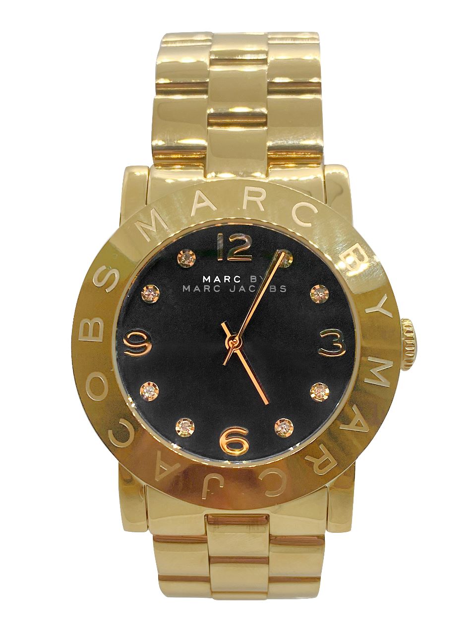 Marc By Marc Jacobs Amy Black Women's Gold Classic Watch MBM8619