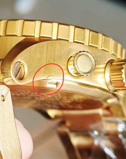 Nixon 42-20 Chrono Champagne Dial Gold Tone Men's Watch A037-502 (Defect)