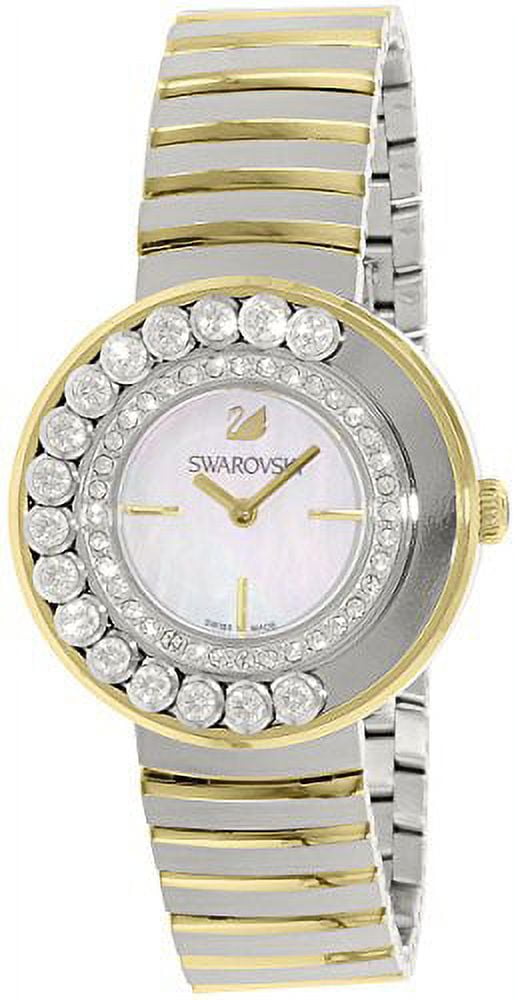 Swarovski Watch Lovely Crystals White Yellow Gold Tone 1187022