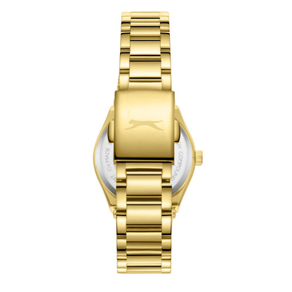 Slazenger Fashion White MOP Dial Gold Watch - SL.09.2589.3.110