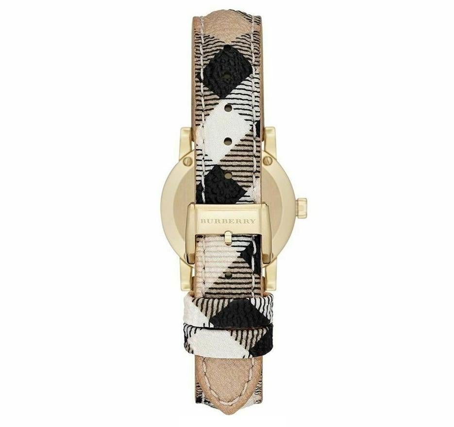 Burberry The City Mother Of Pearl Dial Beige Leather Women's Watch BU9226