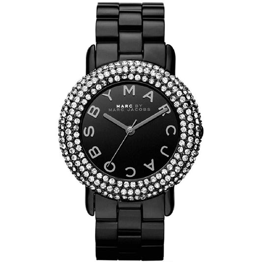 Marc By Marc Jacobs Marci Black Crystal Ladies Watch  MBM3193 - Big Daddy Watches