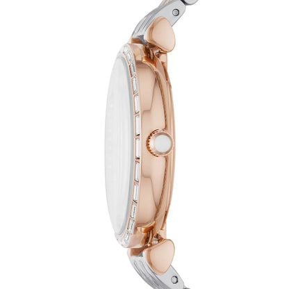 Emporio Armani Gianni T-Bar Quartz Silver Dial Women's Watch - AR11293
