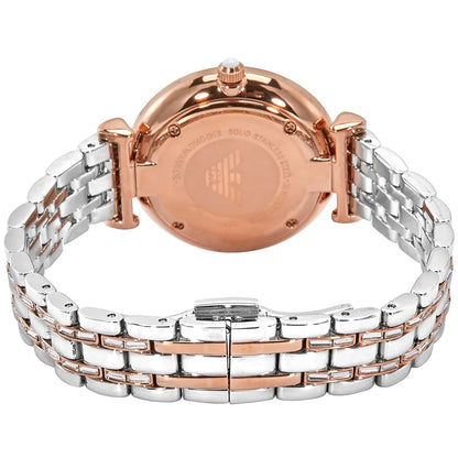 Emporio Armani Gianni T-Bar Quartz Silver Dial Women's Watch - AR11293