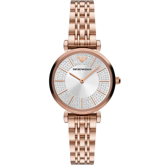 Emporio Armani Gianni T-Bar Rose Gold Women's Watch - AR11446