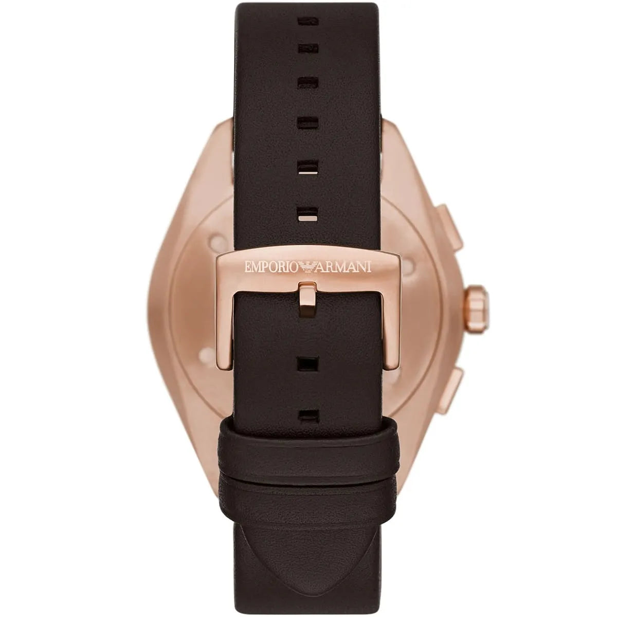 Emporio Armani Claudio Chronograph Dark brown Genuine Leather Men's Watch - AR11554
