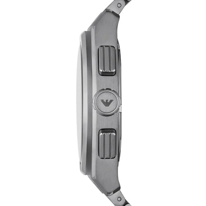 Emporio Armani Federico Chronograph Black Dial Silver Men's Watch - AR11560