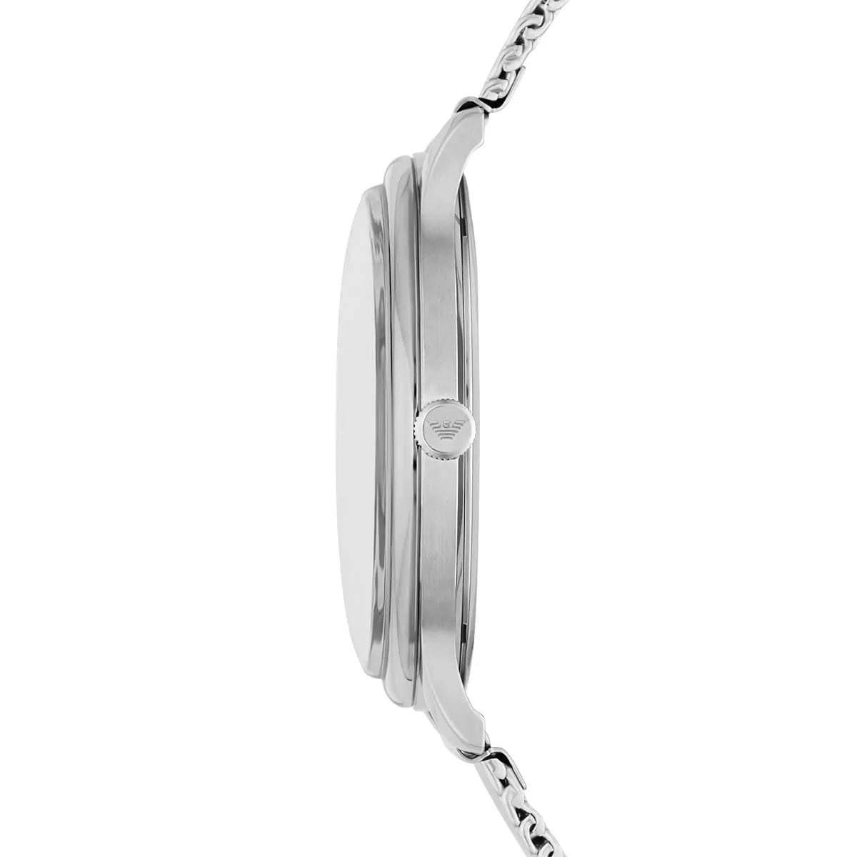 Emporio Armani Minimalist Blue Sunray Dial Silver Mesh Men's Watch - AR11571