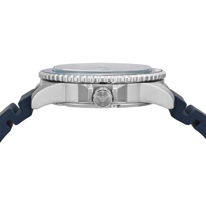 Emporio Armani Sea Explorer GMT Blue Silicone Men's Watch - AR11592