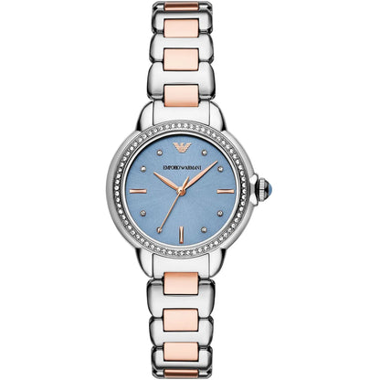 Emporio Armani Mia Blue Sunray Dial Two-tone Women's Watch - AR11597