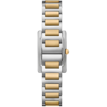 Emporio Armani Genni Rectangular White MOP Dial Two-tone Women's Watch - AR11642