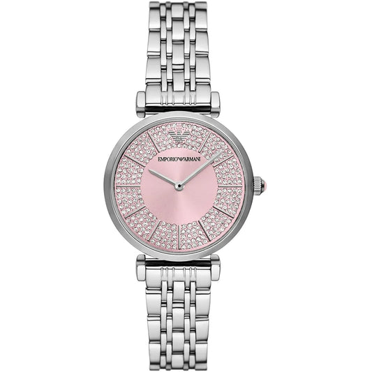 Emporio Armani Gianni T-Bar 32mm Women's Watch - Pink AR11686