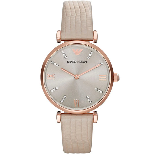 Emporio Armani Retro Warm Grey Dial Women's Watch - AR1681